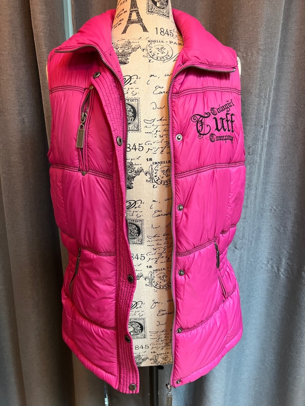 Cowgirl Tuff Hot Pink Quilted Vest - Picture 11 of 11